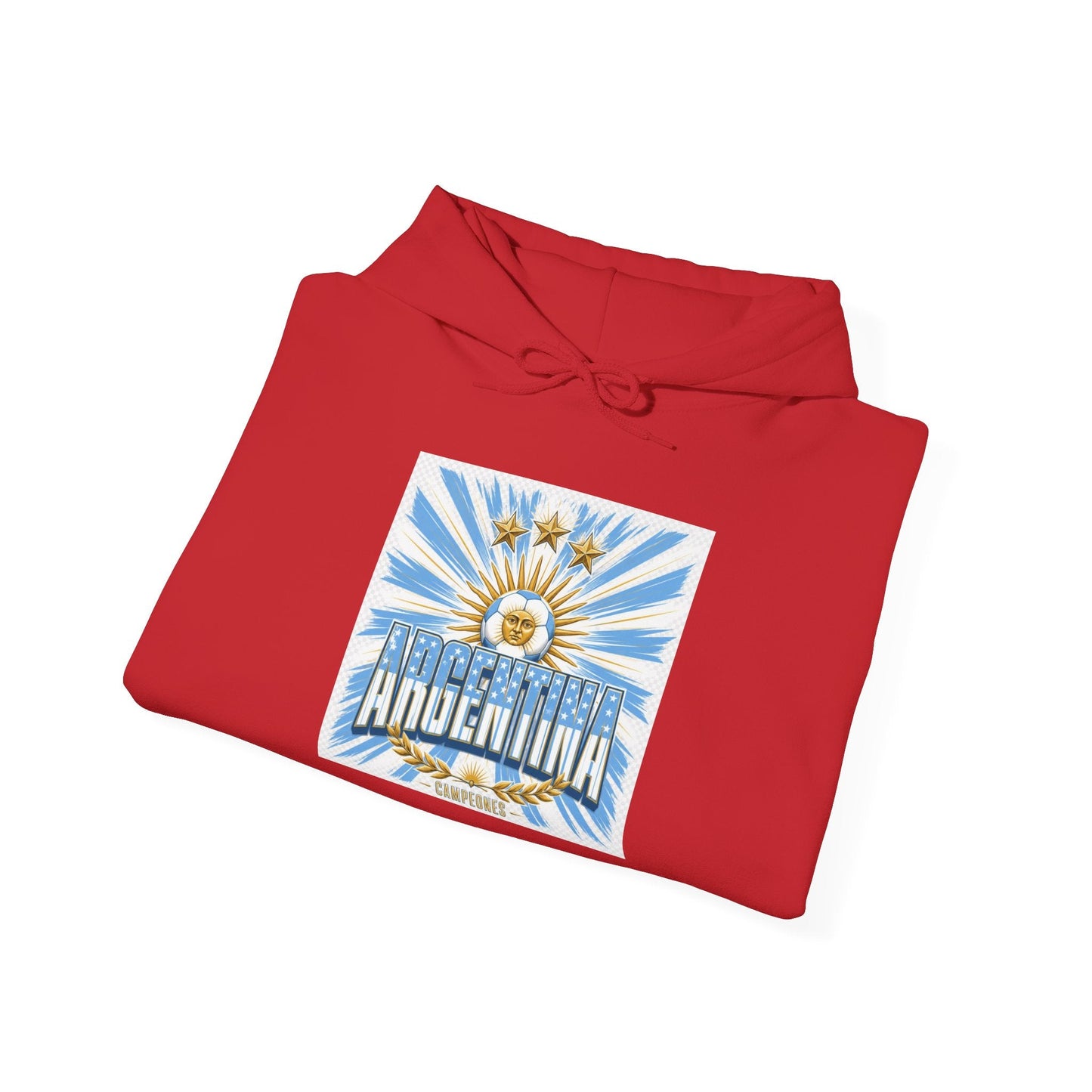 Argentina Sunburst Hoodie – Retro Argentine Flag Graphic Pullover Printify