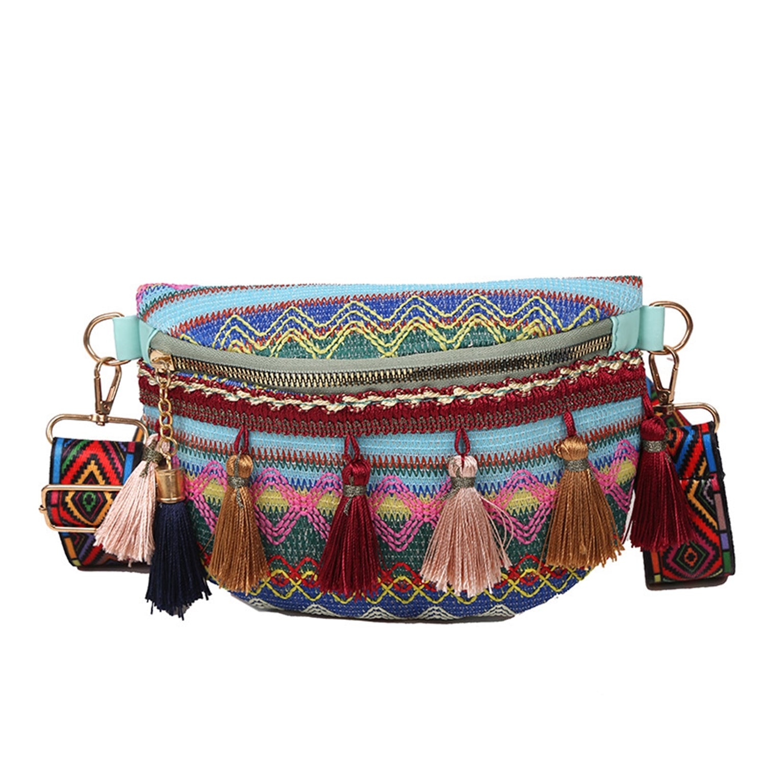 Women Folk Style Waist Bags with Adjustable Strap Zagiz