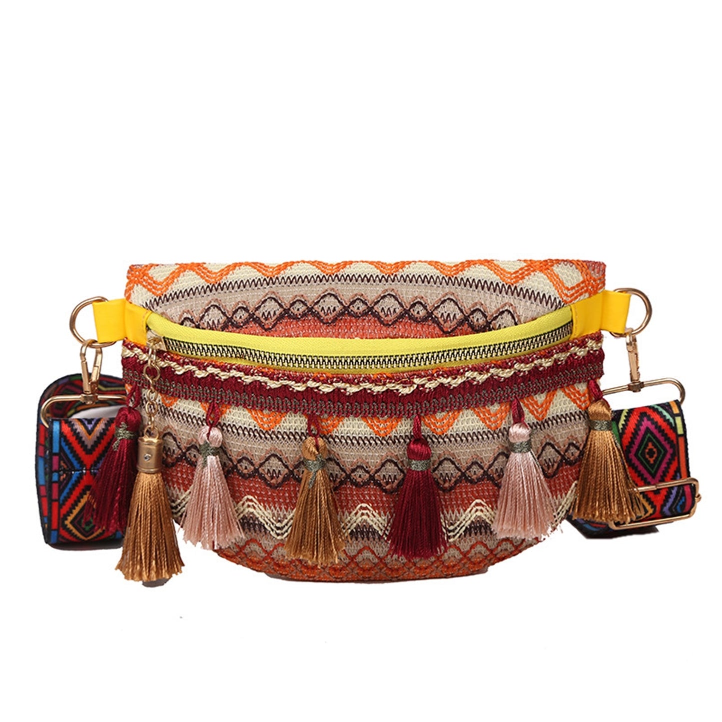 Women Folk Style Waist Bags with Adjustable Strap Zagiz