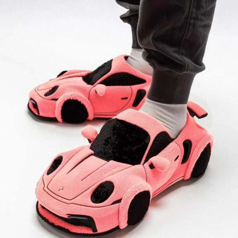Racing Car Plush Slippers Zagiz