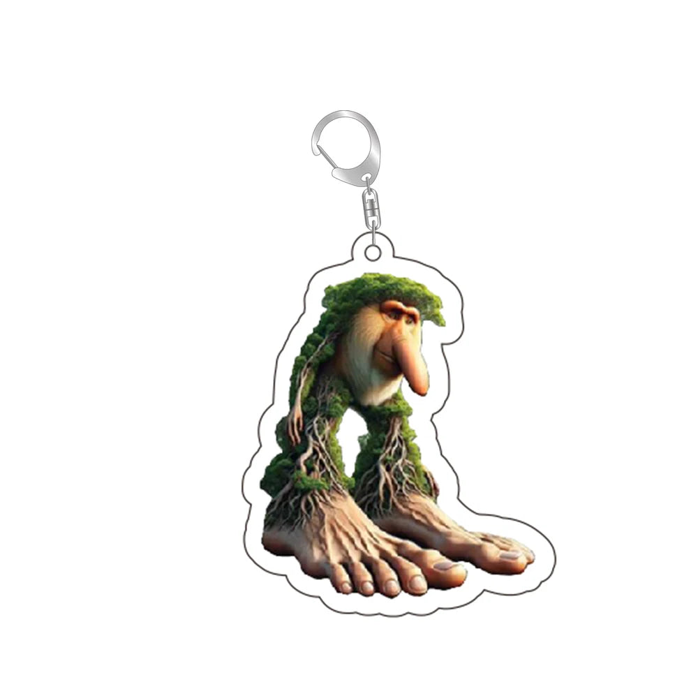 Italian Brainrot Funny Acrylic Animal Keychains Ring Bag Car Women Men Jewelry Children Pendant Jewelry Accessory Fan Love Gifts Zagiz
