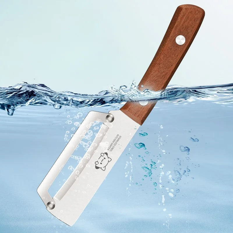 Wooden Handle Paring Knife High Appearance Kitchen Special Fruit Planer Sugarcane Paring Knife Household Thick Scraping Tools Zagiz