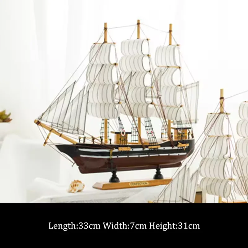 Simulation pirate boat Room Ornaments,Handmade Wooden Ship,Home Decoration,Study Office Decoration,Children's Day,Birthday Gift Zagiz