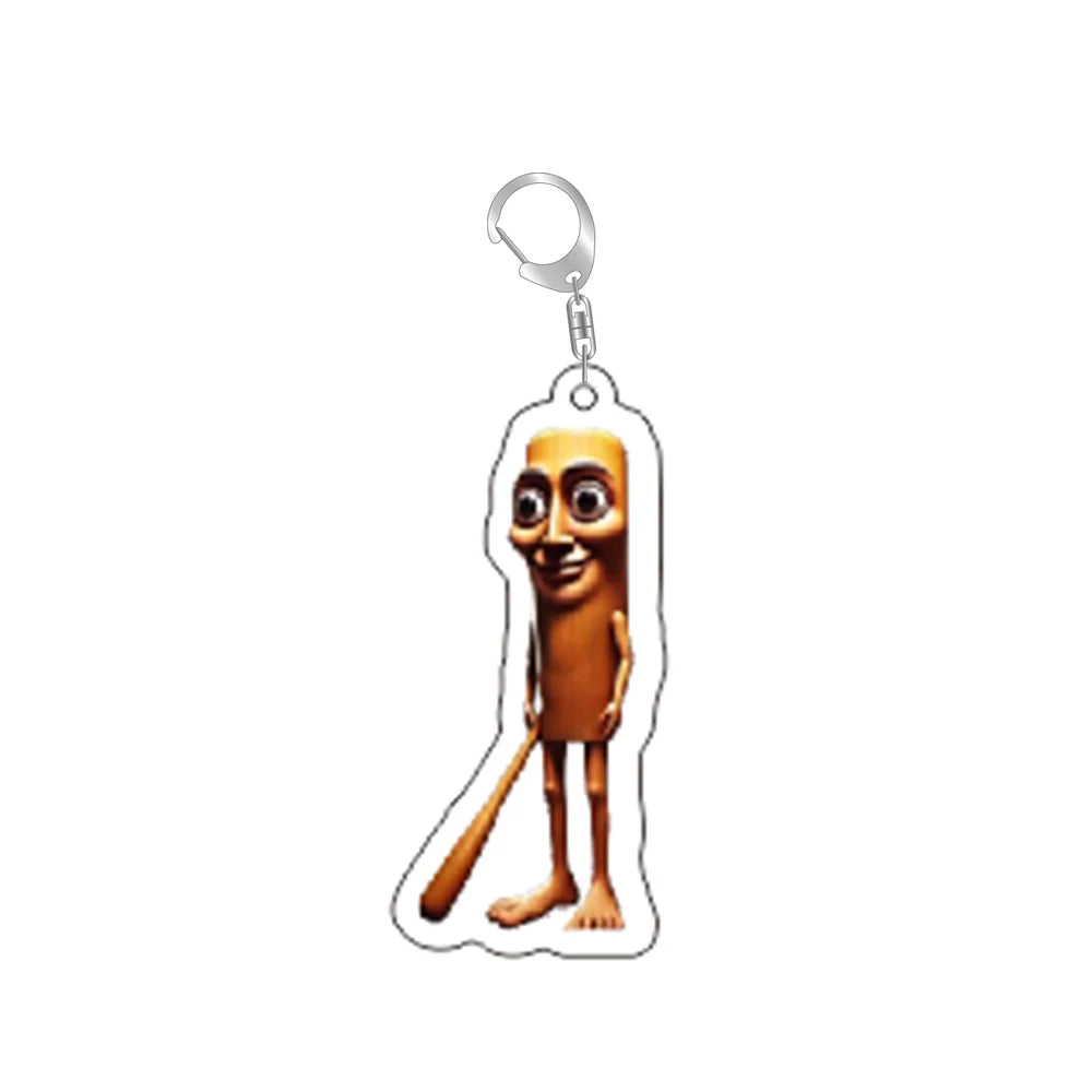 Italian Brainrot Funny Acrylic Animal Keychains Ring Bag Car Women Men Jewelry Children Pendant Jewelry Accessory Fan Love Gifts Zagiz