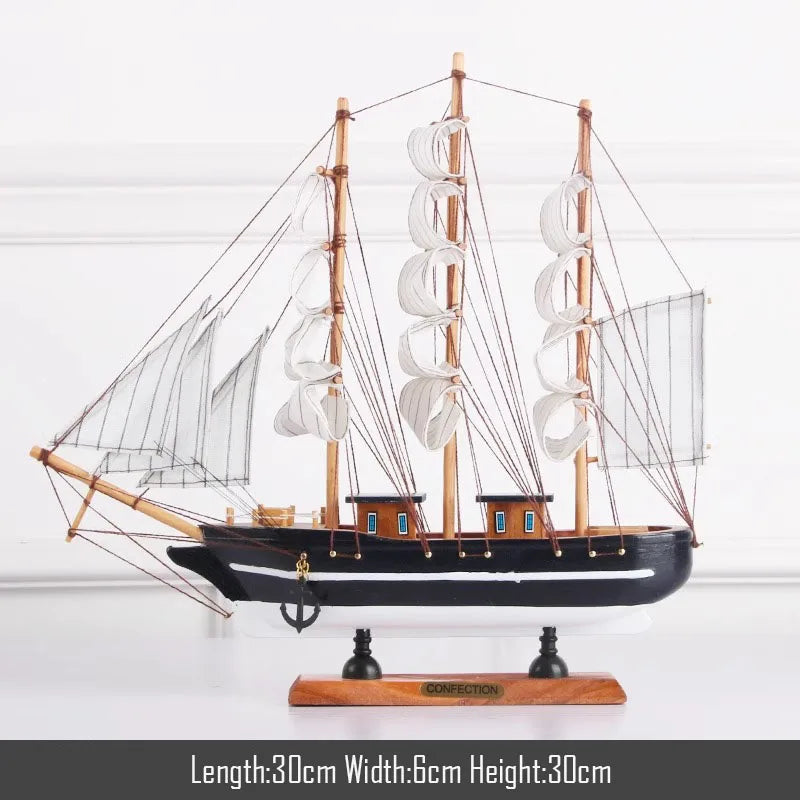 Simulation pirate boat Room Ornaments,Handmade Wooden Ship,Home Decoration,Study Office Decoration,Children's Day,Birthday Gift Zagiz