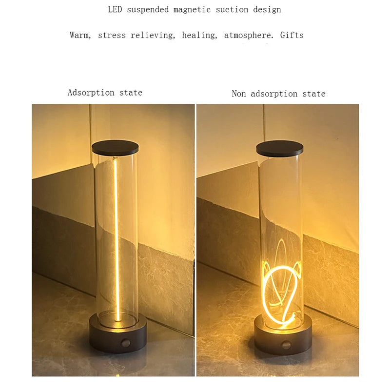New Magnetic Suction Light With Three Brightness Levels, LED Ambient Light With Adjustable Outdoor Magnetic Suction Light Zagiz