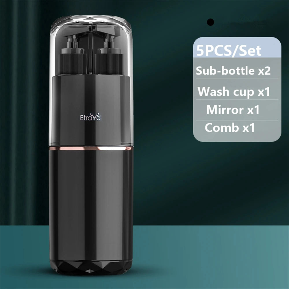 Portable Travel Wash Set Toothpaste Shampoo Storage Bottle Bathroom Multifunction Creative Travel Cup Toothbrush Organizer Box Zagiz
