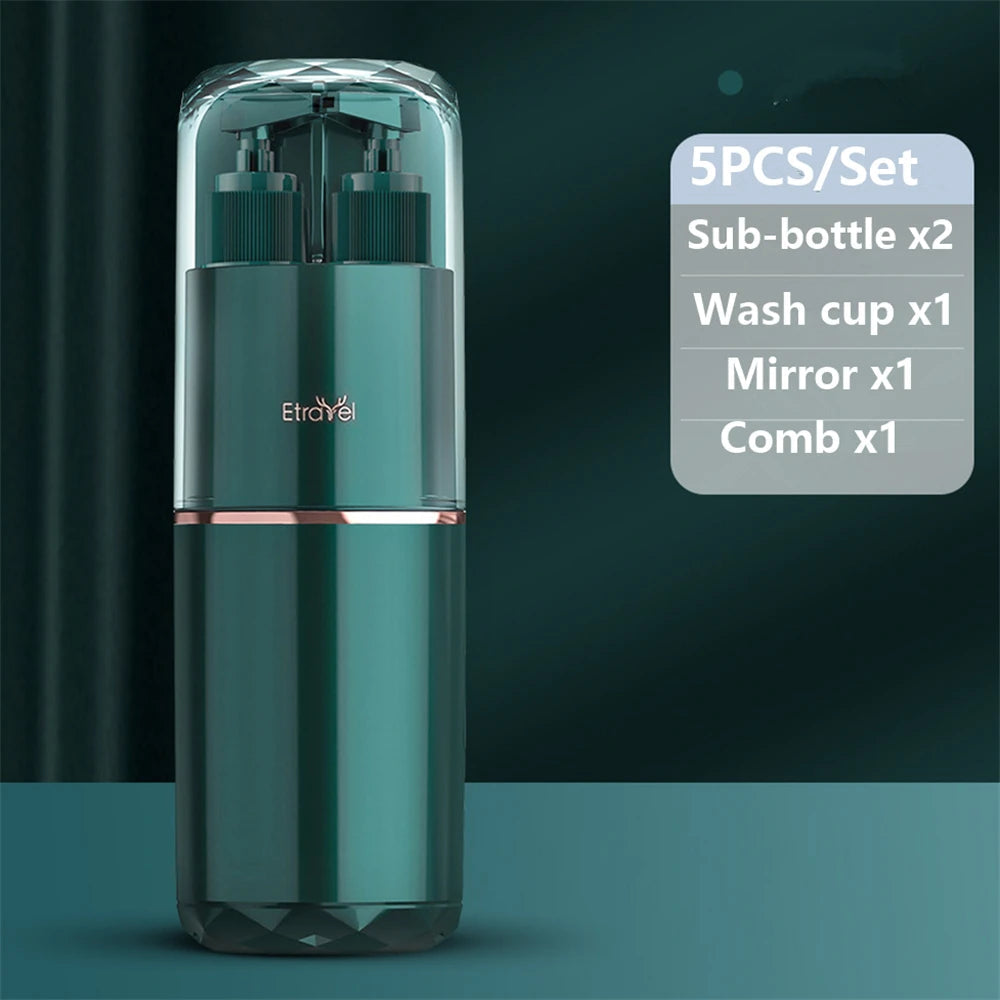 Portable Travel Wash Set Toothpaste Shampoo Storage Bottle Bathroom Multifunction Creative Travel Cup Toothbrush Organizer Box Zagiz