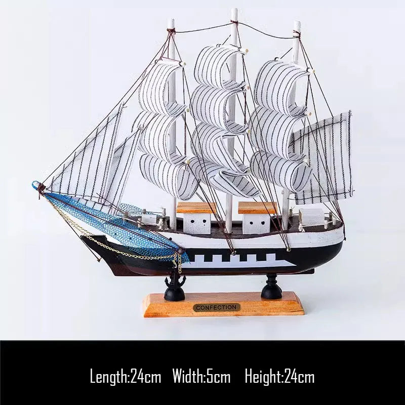 Simulation pirate boat Room Ornaments,Handmade Wooden Ship,Home Decoration,Study Office Decoration,Children's Day,Birthday Gift Zagiz