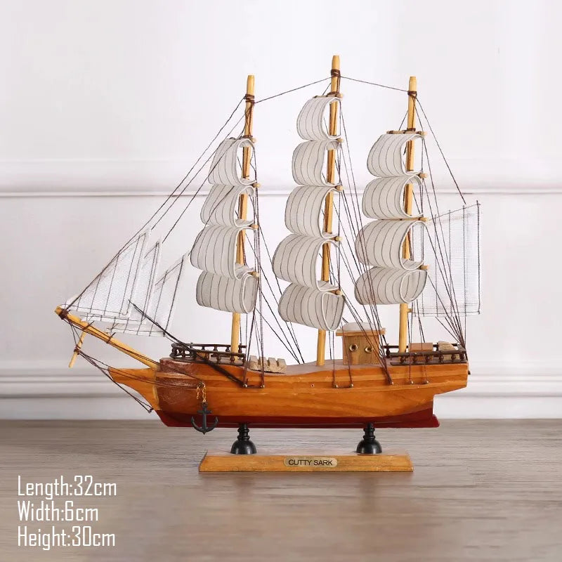 Simulation pirate boat Room Ornaments,Handmade Wooden Ship,Home Decoration,Study Office Decoration,Children's Day,Birthday Gift Zagiz