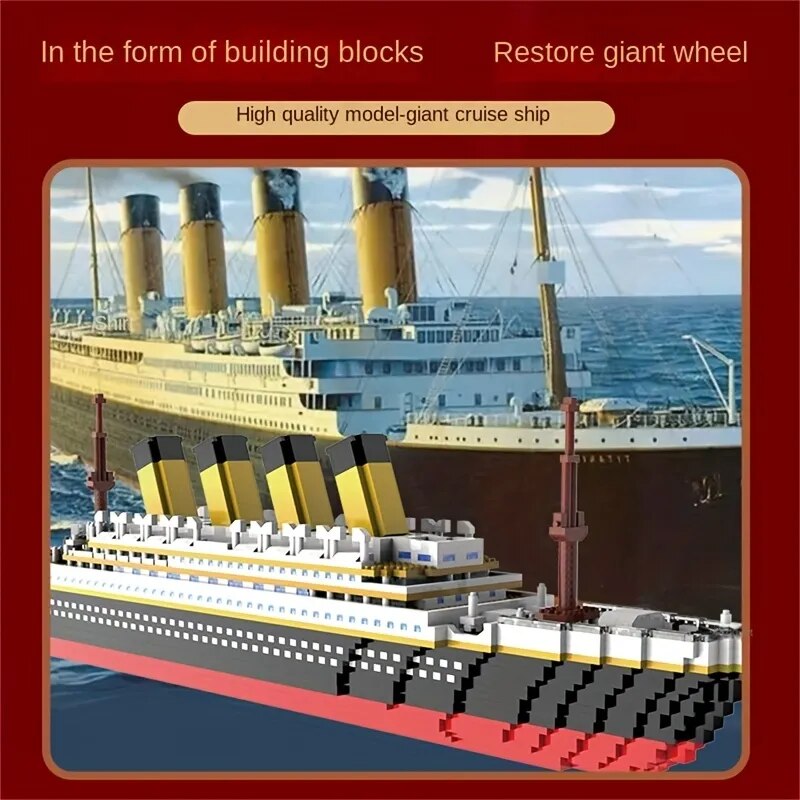 Building block assembly toy Titanic ship model Zagiz
