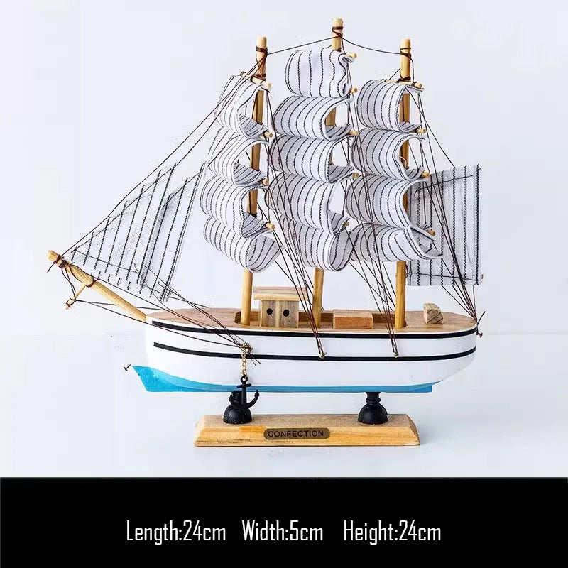 Simulation pirate boat Room Ornaments,Handmade Wooden Ship,Home Decoration,Study Office Decoration,Children's Day,Birthday Gift Zagiz