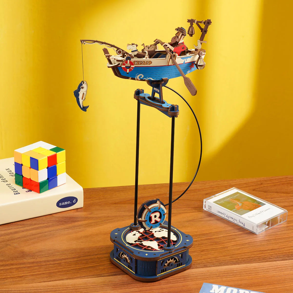 Robotime Rokr 3D Puzzle Ocean Fisher DIY Pendulum Toy Gifts for Family Colleague Home Decoration Toys Building Block Kits Zagiz