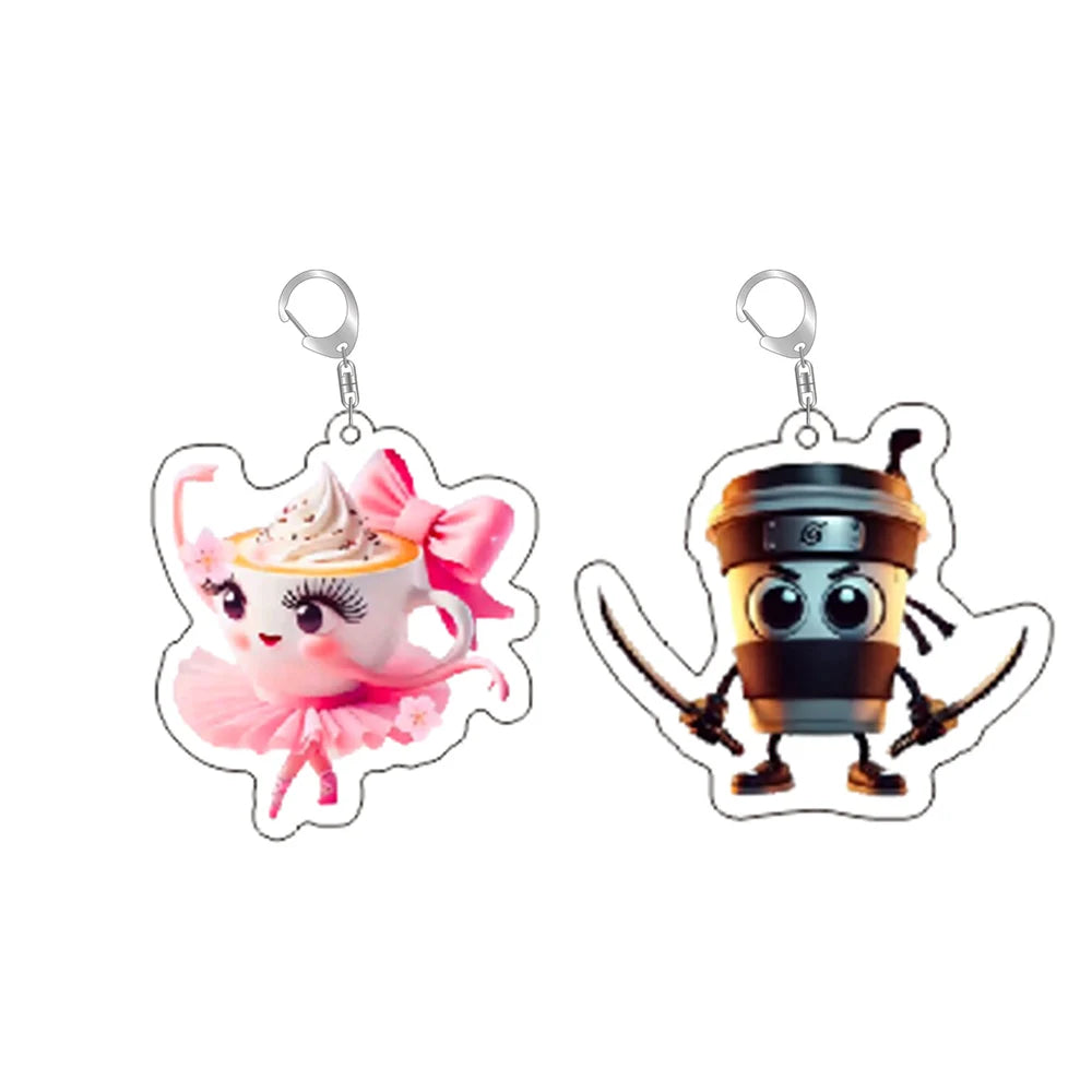 Italian Brainrot Funny Acrylic Animal Keychains Ring Bag Car Women Men Jewelry Children Pendant Jewelry Accessory Fan Love Gifts Zagiz
