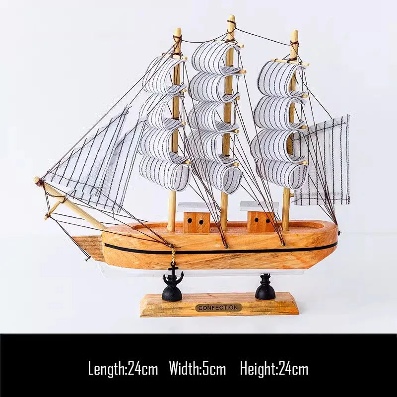 Simulation pirate boat Room Ornaments,Handmade Wooden Ship,Home Decoration,Study Office Decoration,Children's Day,Birthday Gift Zagiz