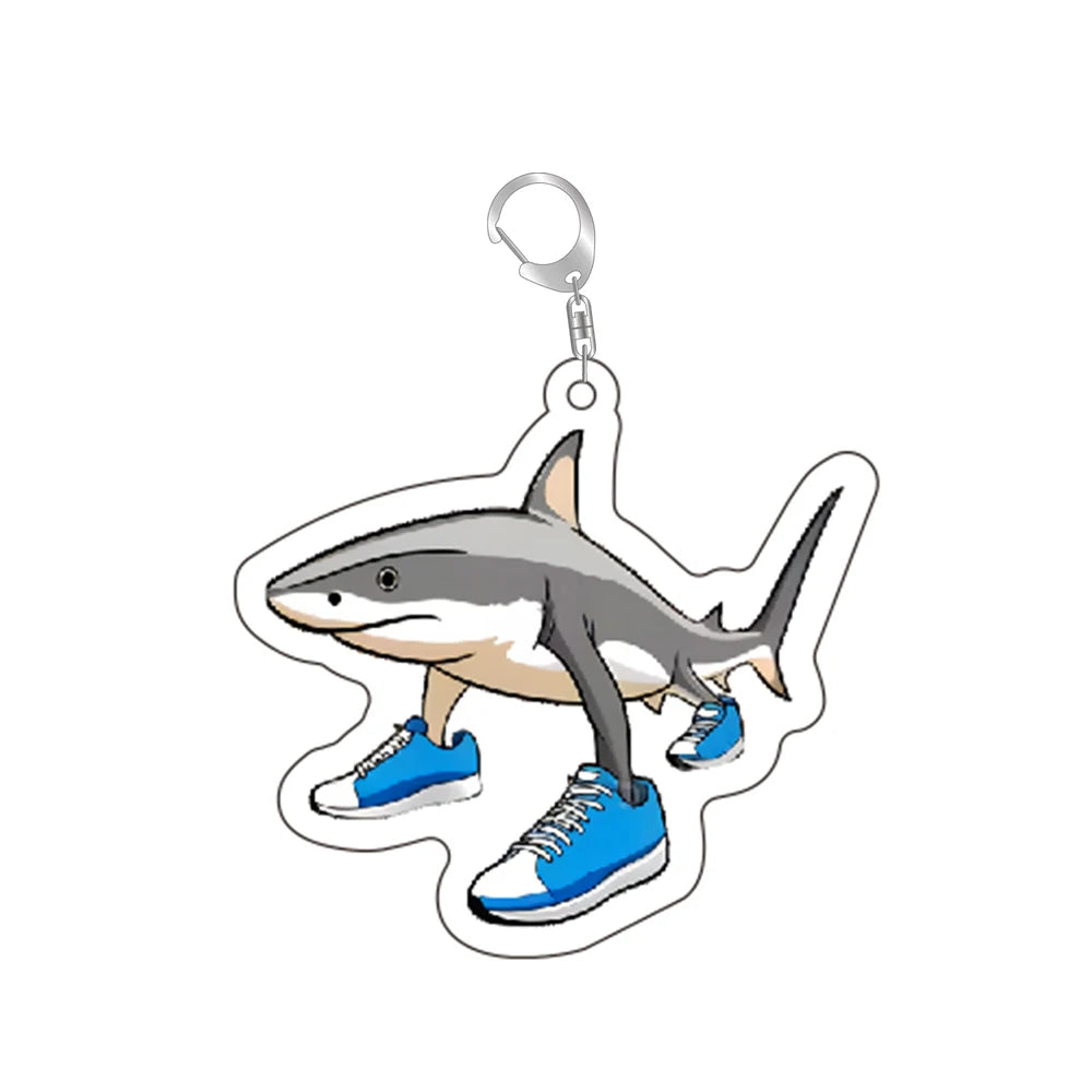 Italian Brainrot Funny Acrylic Animal Keychains Ring Bag Car Women Men Jewelry Children Pendant Jewelry Accessory Fan Love Gifts Zagiz
