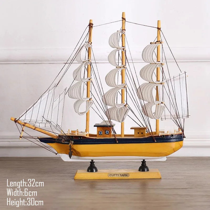 Simulation pirate boat Room Ornaments,Handmade Wooden Ship,Home Decoration,Study Office Decoration,Children's Day,Birthday Gift Zagiz