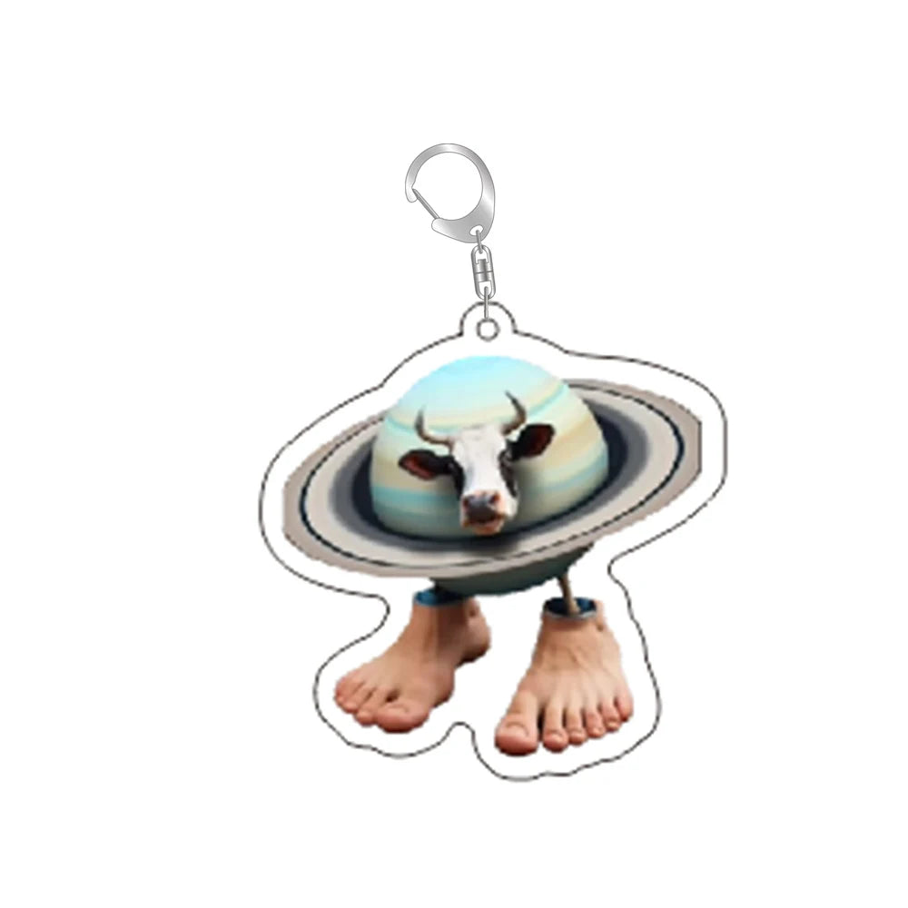 Italian Brainrot Funny Acrylic Animal Keychains Ring Bag Car Women Men Jewelry Children Pendant Jewelry Accessory Fan Love Gifts Zagiz