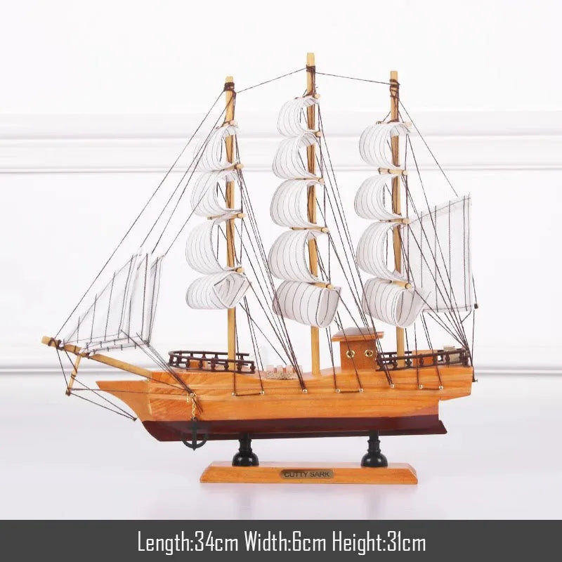Simulation pirate boat Room Ornaments,Handmade Wooden Ship,Home Decoration,Study Office Decoration,Children's Day,Birthday Gift Zagiz