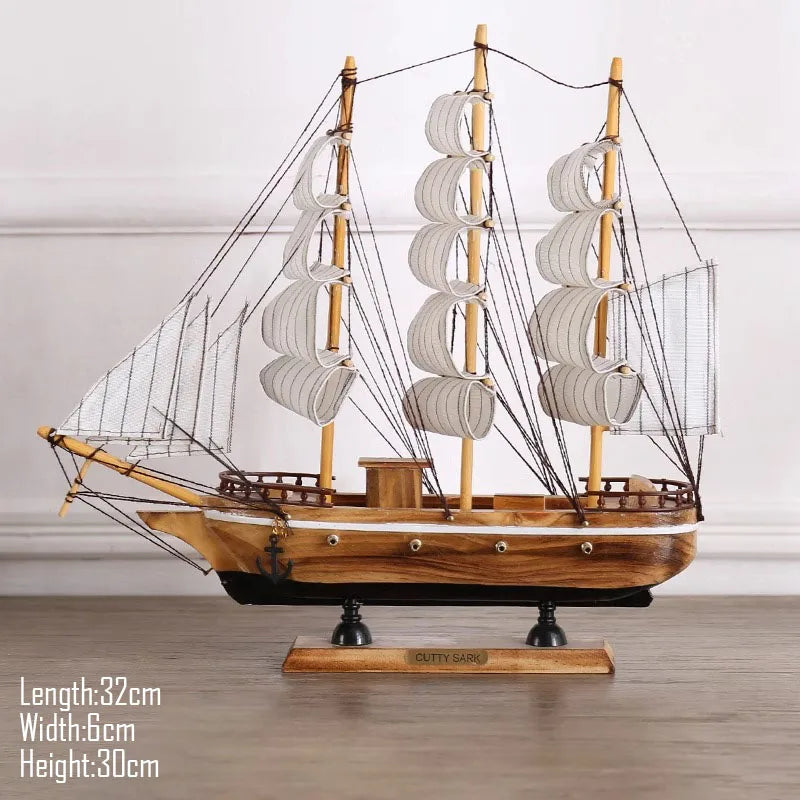 Simulation pirate boat Room Ornaments,Handmade Wooden Ship,Home Decoration,Study Office Decoration,Children's Day,Birthday Gift Zagiz