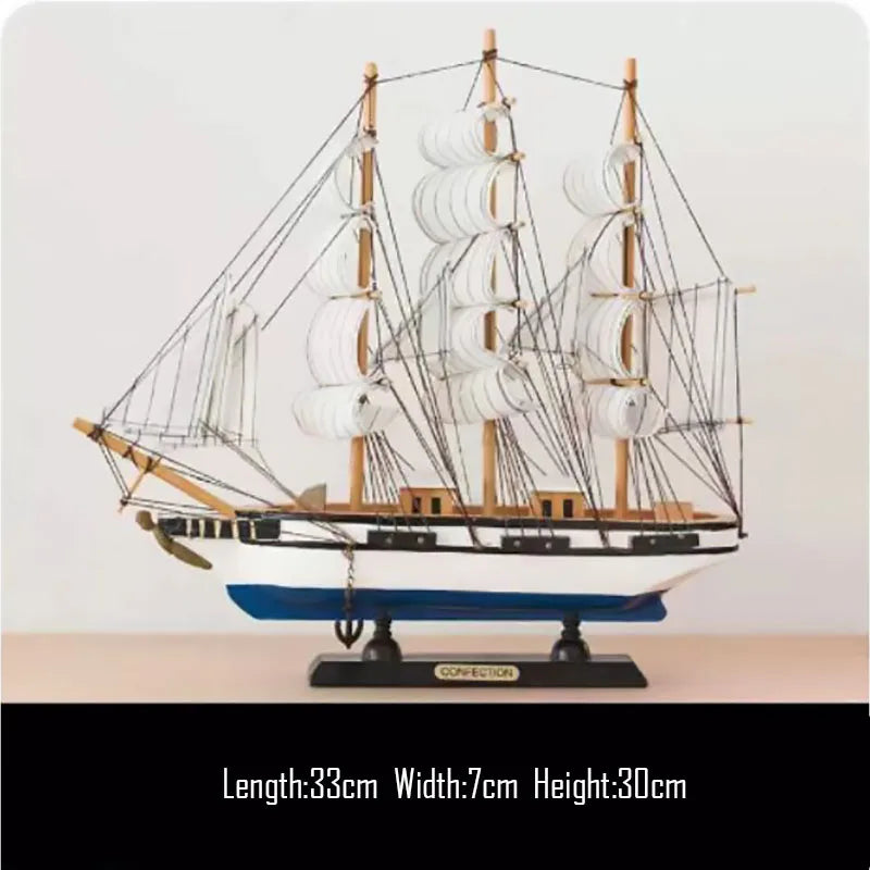 Simulation pirate boat Room Ornaments,Handmade Wooden Ship,Home Decoration,Study Office Decoration,Children's Day,Birthday Gift Zagiz