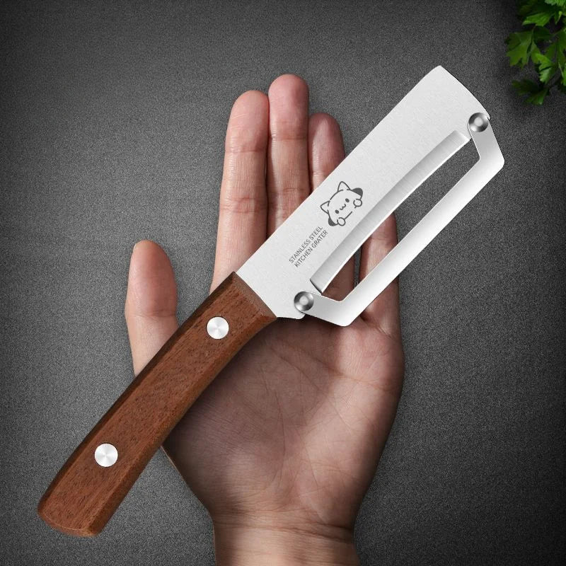 Wooden Handle Paring Knife High Appearance Kitchen Special Fruit Planer Sugarcane Paring Knife Household Thick Scraping Tools Zagiz