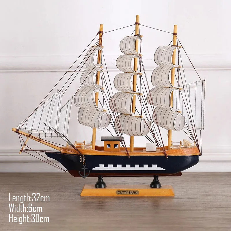 Simulation pirate boat Room Ornaments,Handmade Wooden Ship,Home Decoration,Study Office Decoration,Children's Day,Birthday Gift Zagiz