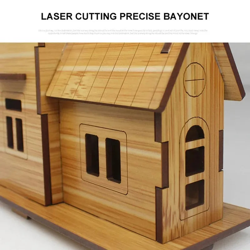 3D Wooden Puzzle Model GamesCozy Cottage DIY Handmade Mechanical wooden house for Kids Adult Kit Mechanical деревянный конструк Zagiz