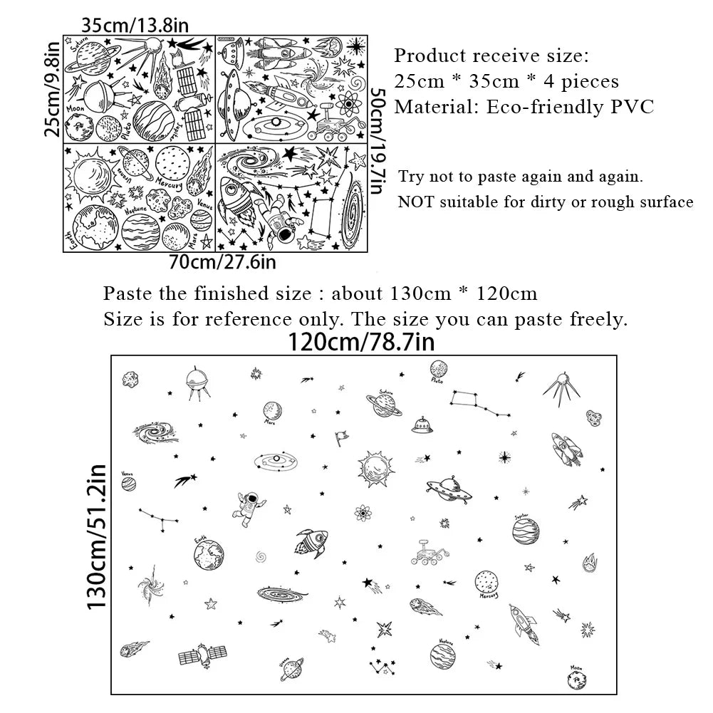 Universe Theme Pattern Wall Sticker