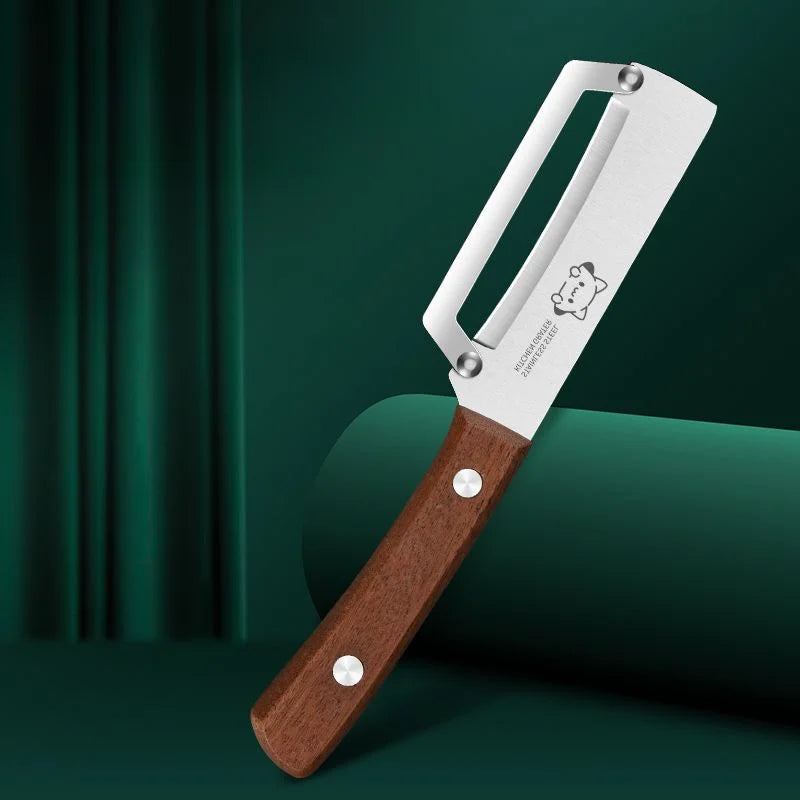 Wooden Handle Paring Knife High Appearance Kitchen Special Fruit Planer Sugarcane Paring Knife Household Thick Scraping Tools Zagiz