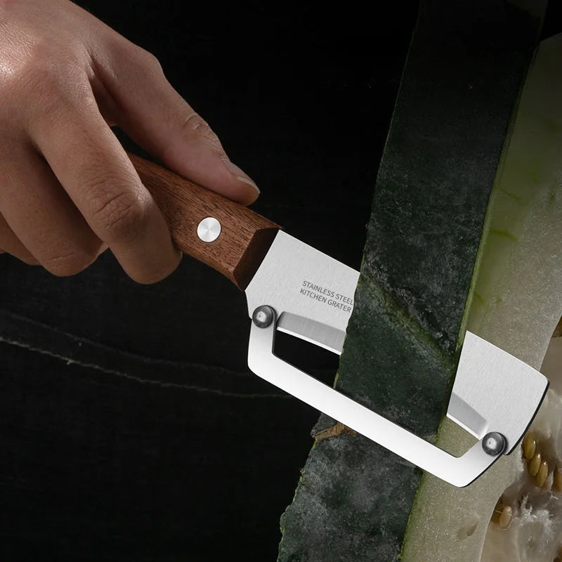 Wooden Handle Paring Knife High Appearance Kitchen Special Fruit Planer Sugarcane Paring Knife Household Thick Scraping Tools Zagiz