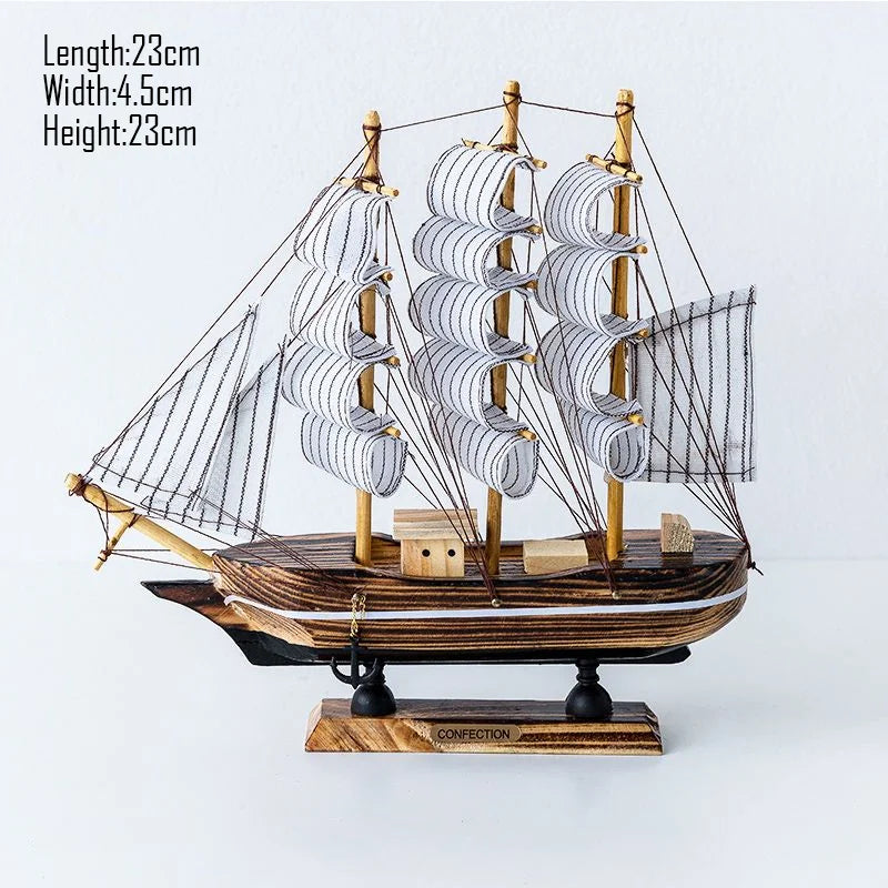 Simulation pirate boat Room Ornaments,Handmade Wooden Ship,Home Decoration,Study Office Decoration,Children's Day,Birthday Gift Zagiz
