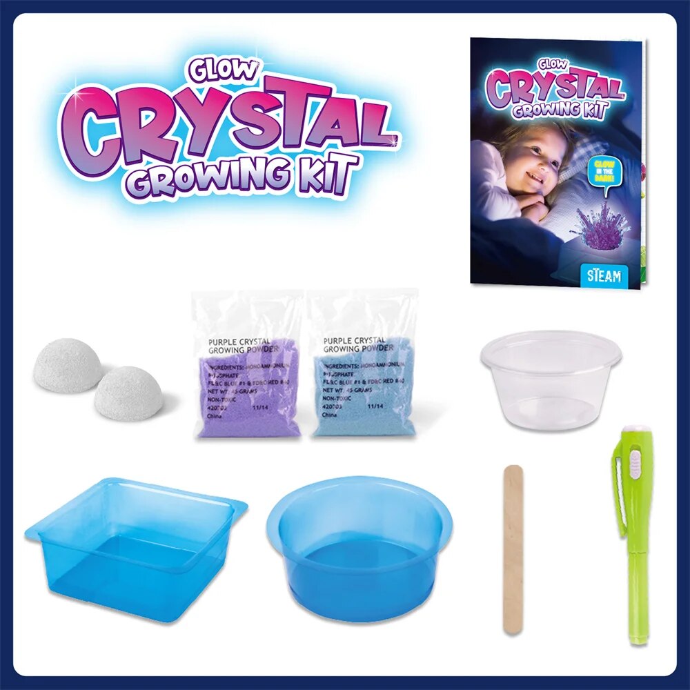 DIY Handmade Glow Crystal Planting Crystallization Chemical Experiment Set For Kids Zagiz
