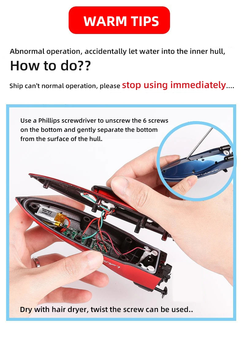 Mini RC Boats High Speed Electronic Remote Control Racing Ship with Led Light Children Competition Water Toys for Kids Gifts Zagiz