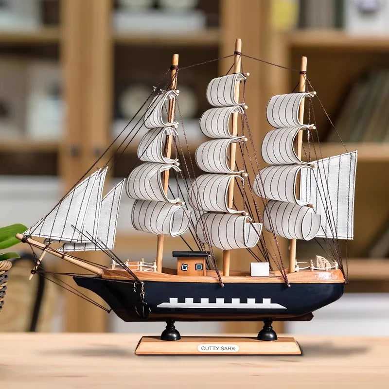 Simulation pirate boat Room Ornaments,Handmade Wooden Ship,Home Decoration,Study Office Decoration,Children's Day,Birthday Gift Zagiz
