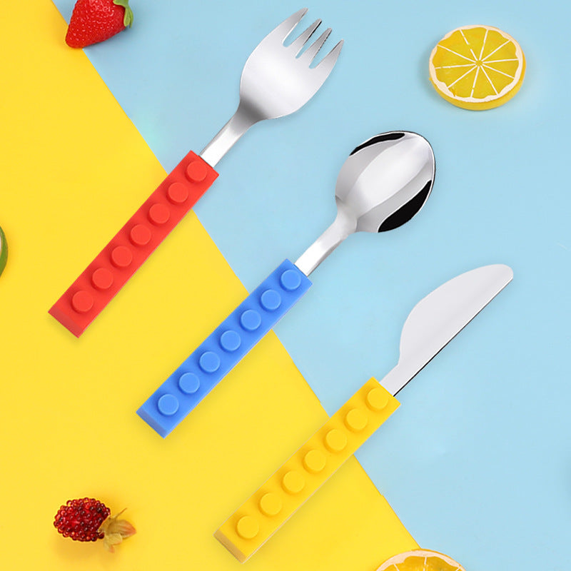 Stainless Steel LEGO Utensils Set for Kids Zagiz
