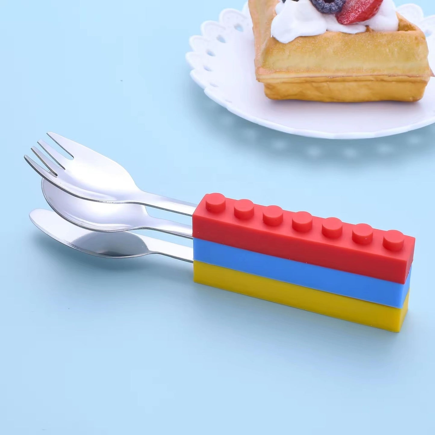 Stainless Steel LEGO Utensils Set for Kids Zagiz