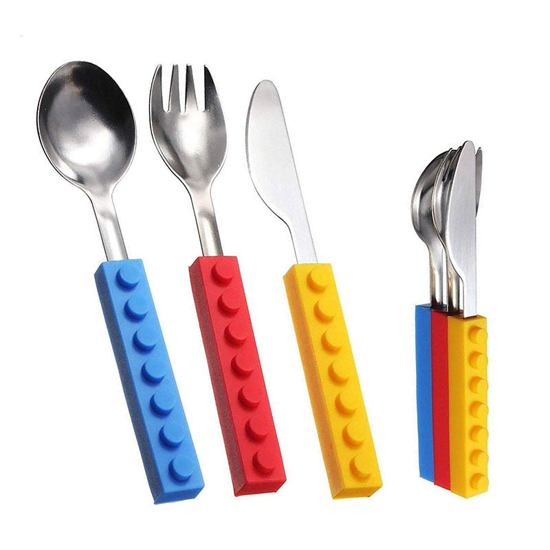 Stainless Steel LEGO Utensils Set for Kids Zagiz