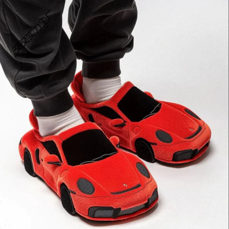 Racing Car Plush Slippers Zagiz