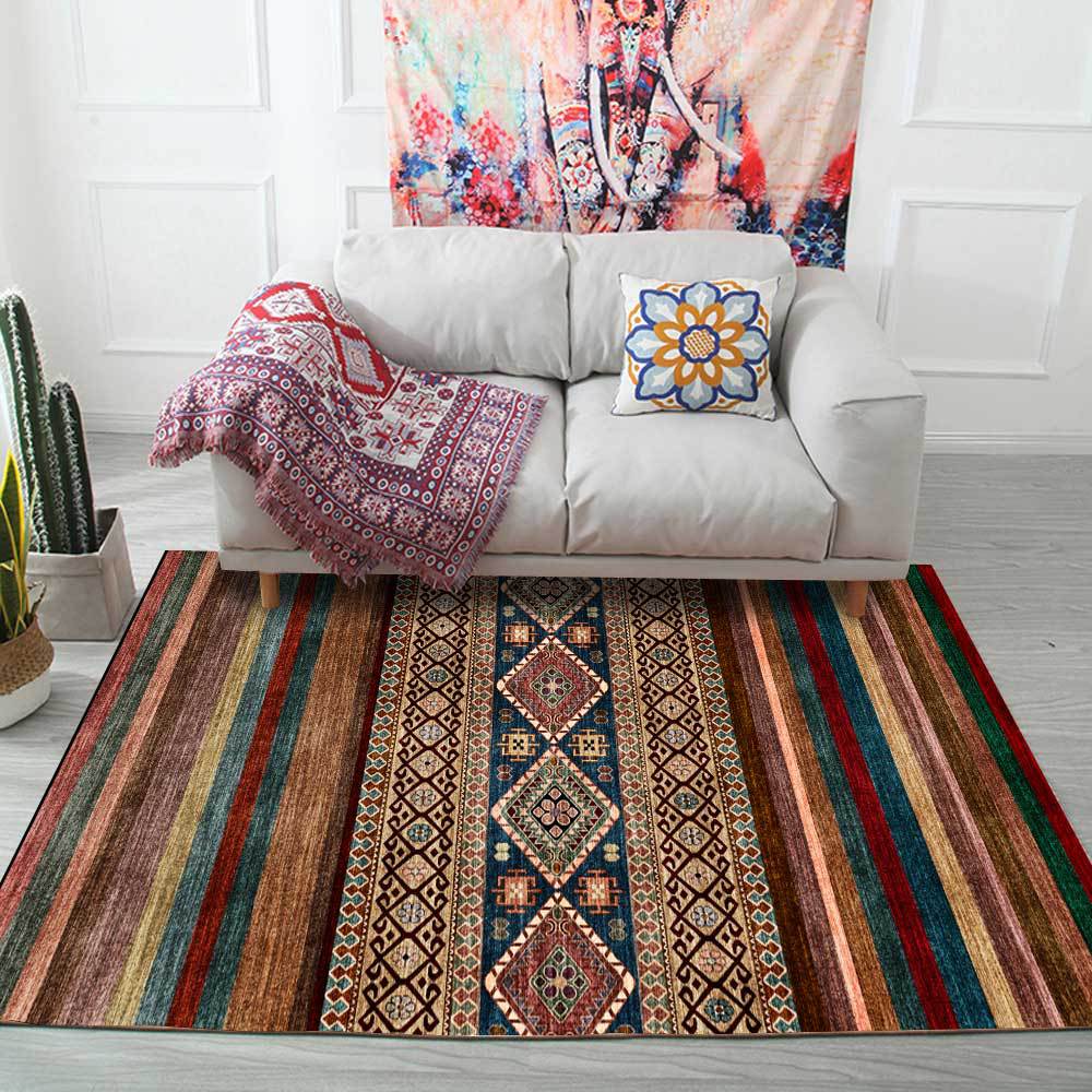 Abstract geometric ethnic stripes carpet Zagiz
