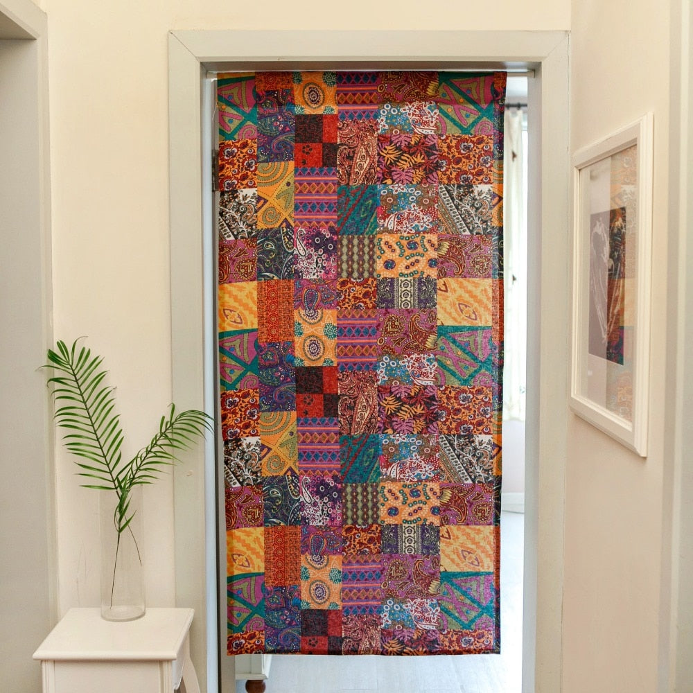 Cotton Door Curtain Nordic Doorway Divider Drapes for Kitchen Bathroom (No Rod Included) Zagiz