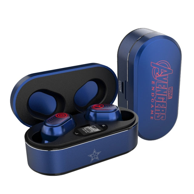 Marvel Iron Man TWS Bluetooth 5.0 Earphones Wireless Headphone In-ear Noise Reduction Sports Gaming Waterproof Earbuds Headsets Zagiz
