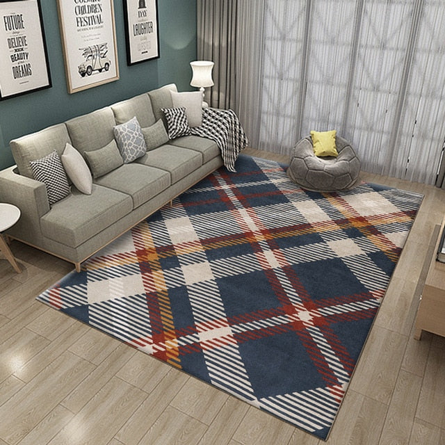 Nordic Geometric Printed Rug Zagiz