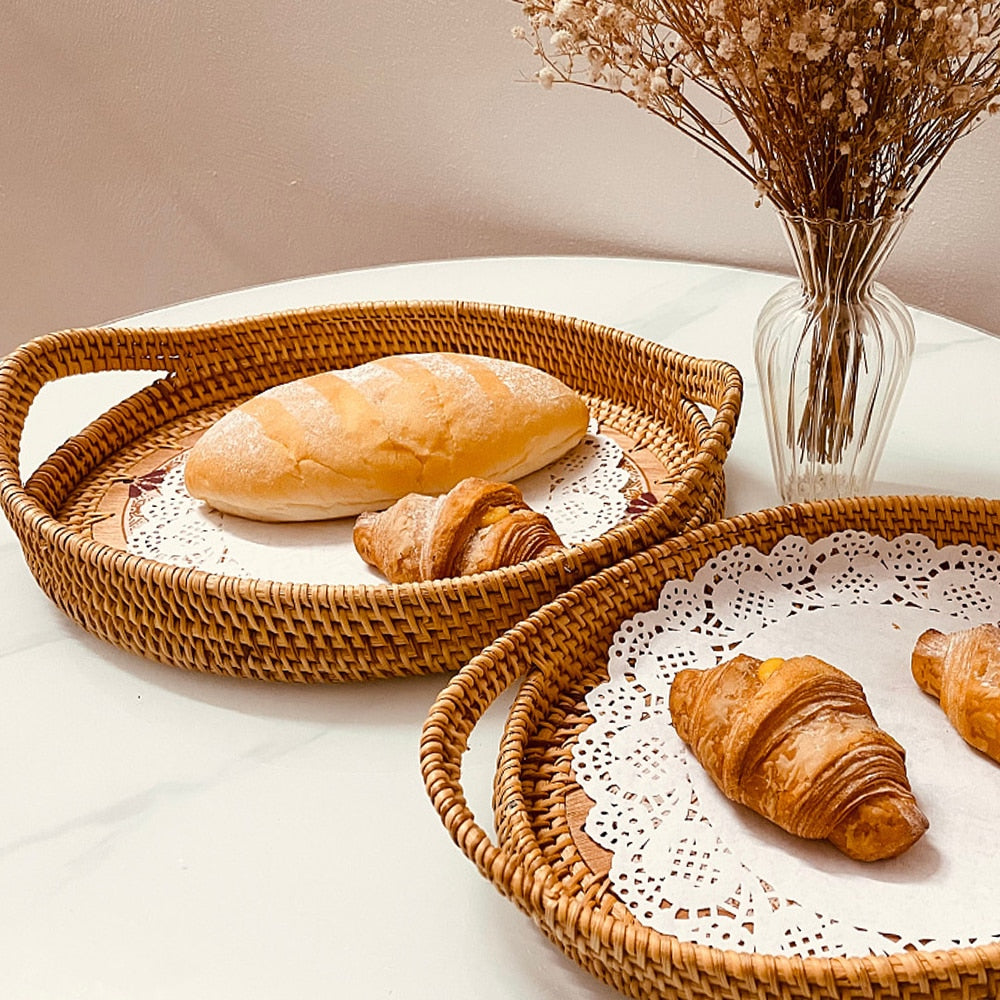 Handmade Woven Rattan Food Basket Zagiz