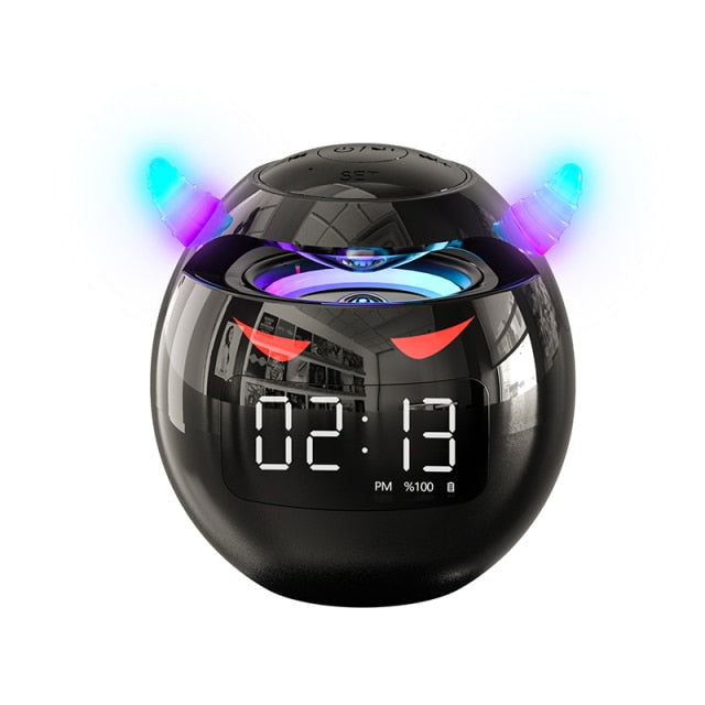 Mini 5.1 Bluetooth Speaker with LED Flash Alarm Clock and With HD Mic Hands Free Calling Zagiz