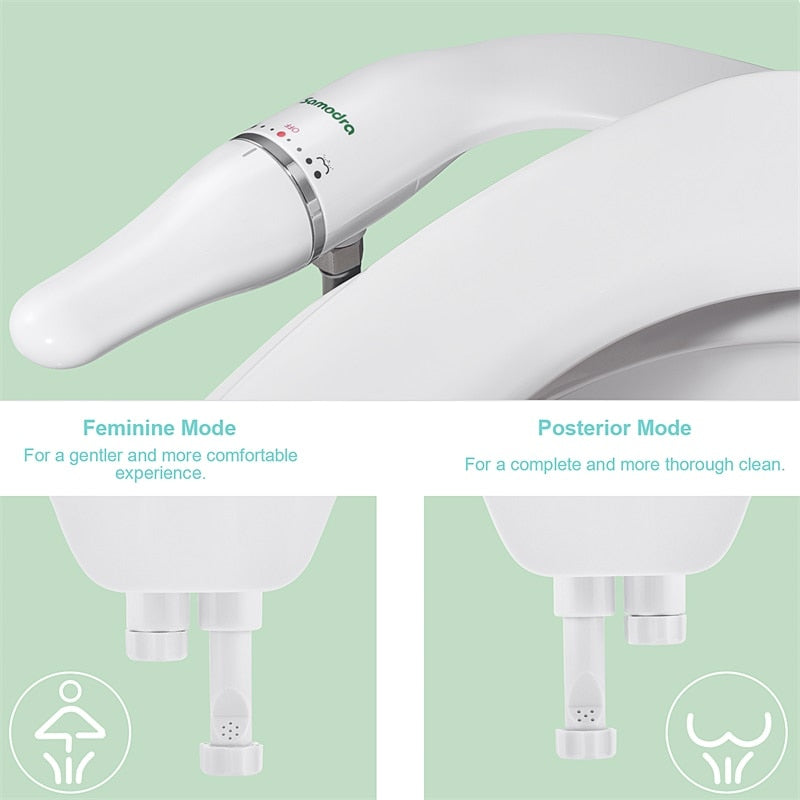 SAMODRA Ultra-Slim Bidet Toilet Seat Attachment With Brass Inlet Adjustable Water Pressure Bathroom Hygienic Shower Zagiz