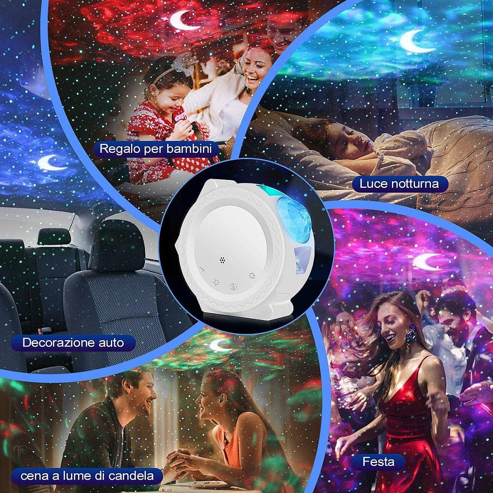 LED Colorful Starry Sky Galaxy Star Projector with Bluetooth USB Music Player Zagiz