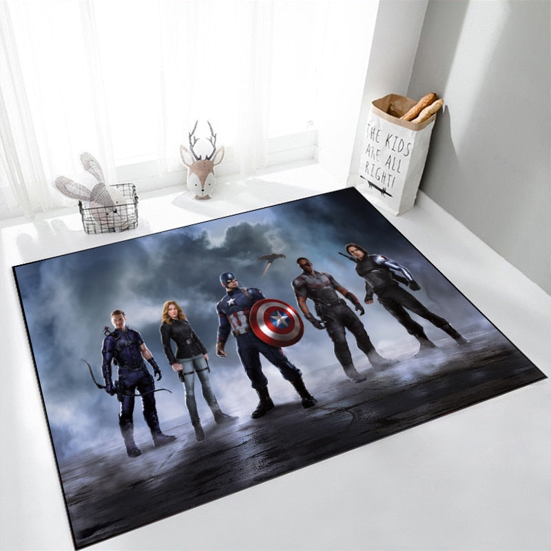 Disney The Avenger Captain America Spider-Man Iron Man Rug Zagiz