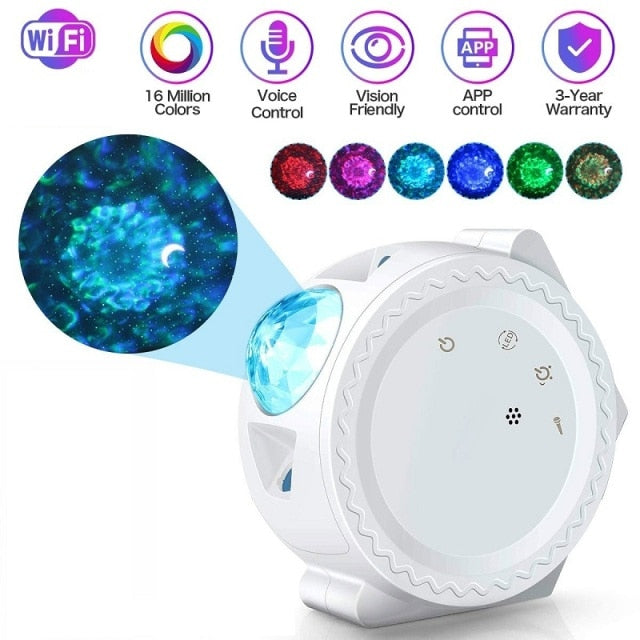 LED Colorful Starry Sky Galaxy Star Projector with Bluetooth USB Music Player Zagiz