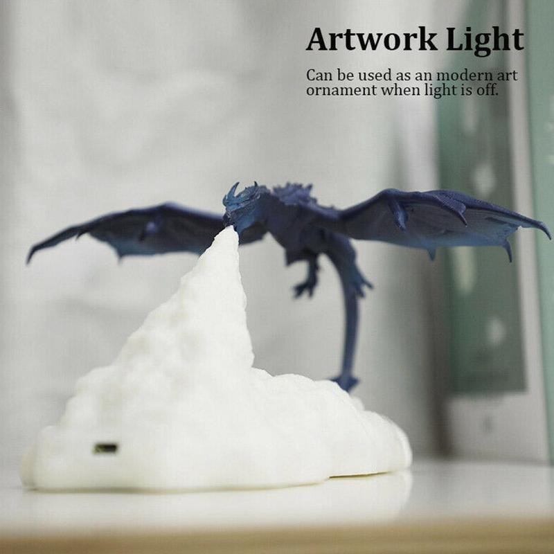 3D Printed Rechargeable Night Light - Dragon or Rocket ship Zagiz